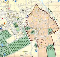 La ville de Marrakech au Maroc. Carte. Cliquer pour agrandir l'image.