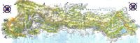 La partie méridionale du Monténégro. Carte routière. Cliquer pour agrandir l'image.