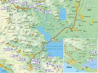 La ville de Bar au Monténégro. La route des vins. Cliquer pour agrandir l'image.