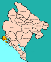 La ville d'Herceg-Novi au Monténégro. Situation de la commune (auteur Panonian). Cliquer pour agrandir l'image.