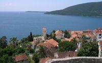 La ville d'Herceg-Novi au Monténégro. Herceg-Novi vue depuis la forteresse. Cliquer pour agrandir l'image.
