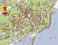 La ville d'Herceg-Novi au Monténégro. Plan de la vieille ville. Cliquer pour agrandir l'image.