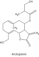 Grande bardane. Formule chimique. Cliquer pour agrandir l'image.