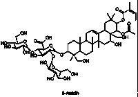 Marronnier d'Inde. Molécule. Cliquer pour agrandir l'image.