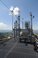 Les capteurs du toit de l'observatoire du puy de Dôme. Cliquer pour agrandir l'image dans Adobe Stock (nouvel onglet).
