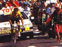Puy de Dôme. histoire du volcan, Étape du tour de France. Cliquer pour agrandir l'image.