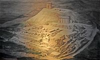 Le Temple de Mercure du Puy de Dôme. Ruines du temple par Bruyerre. Cliquer pour agrandir l'image.
