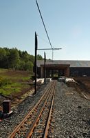 Le train panoramique du Puy de Dôme. La voie à crémaillère du Panoramique des Dômes. Cliquer pour agrandir l'image.