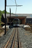 Le train panoramique du Puy de Dôme. La première rame du Panoramique des Dômes, le 26 mai 2012 à 11 h. Cliquer pour agrandir l'image.