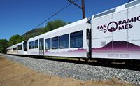 Le train panoramique du Puy de Dôme. La première rame du Panoramique des Dômes, le 26 mai 2012 à 11 h. Cliquer pour agrandir l'image.