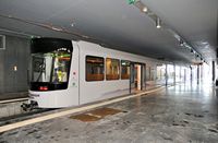 Le train panoramique du Puy de Dôme. le Panoramique des Puys en gare du sommet. Cliquer pour agrandir l'image.