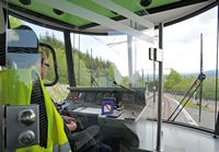 Le train panoramique du Puy de Dôme. La cabine de pilotage du Panoramique des Dômes. Cliquer pour agrandir l'image.