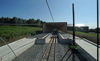 Le train panoramique du Puy de Dôme. Les quais de la gare d'en-bas. Cliquer pour agrandir l'image.