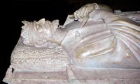 L'île de Majorque aux Baléares. Histoire de Majorque. Gisant du roi de Majorque Sanche Ier dans la cathédrale de Perpignan (auteur Josep Relalias). Cliquer pour agrandir l'image.