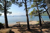 L'hôtel Formentor à Majorque. La plage de l'hôtel. Cliquer pour agrandir l'image.