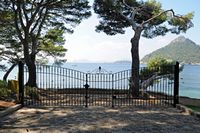 L'hôtel Formentor à Majorque. La plage de l'hôtel. Cliquer pour agrandir l'image.