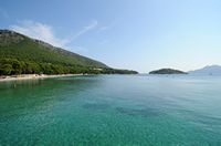 L'hôtel Formentor à Majorque. La plage de Formentor. Cliquer pour agrandir l'image.