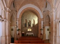 L'ermitage de Sant Honorat de Randa à Majorque. Nef de l'église (auteur Frank Vincentz). Cliquer pour agrandir l'image.
