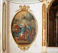 Le sanctuaire de Gràcia de Randa à Majorque. Le tableau de l'Annonciation (auteur Frank Vincentz). Cliquer pour agrandir l'image.