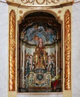Le sanctuaire de Gràcia de Randa à Majorque. Statue de Notre-Dame de Grâce (auteur Frank Vincentz). Cliquer pour agrandir l'image.