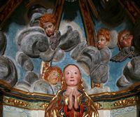 Le sanctuaire de Gràcia de Randa à Majorque. Statue de Notre-Dame de Grâce (auteur Frank Vincentz). Cliquer pour agrandir l'image.