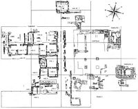 Les ruines de la cité romaine de Pollentia à Majorque. Plan du forum. Cliquer pour agrandir l'image.