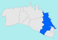 La ville de Maó à Minorque. Situation de la commune (auteur Joan M. Borràs). Cliquer pour agrandir l'image.