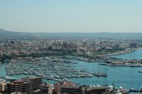 La ville de Palma de Majorque. Le port de Palma vu depuis le château de Bellver. Cliquer pour agrandir l'image.