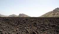 Het Nationaal Park van de Teide in Tenerife. Gieten van 1798, weg van Boca Tauce. Klikken om het beeld te vergroten.