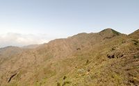 Het landelijk park van Teno in Tenerife. Vanaf de Mirador El Roque, Massief van Teno. Klikken om het beeld te vergroten.