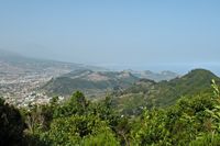 Het dorp Las Mercedes in Tenerife. Het bos gezien vanaf de Mirador de Jardina. Klikken om het beeld te vergroten.