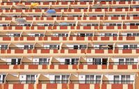 Het dorp Morro del Jable in Fuerteventura. De vakantie-appartementen van de Palm Garden (auteur Tony Hisgett). Klikken om het beeld te vergroten.