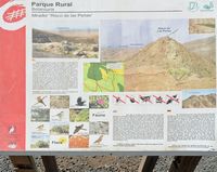 De landelijke park van Betancuria in Fuerteventura. Informatiepaneel van de Risco de las Peñitas. Klikken om het beeld te vergroten.