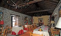 La ville de Betancuria à Fuerteventura. La salle à manger de la Casa Santa María. Cliquer pour agrandir l'image.