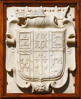 De stad La Orotava in Tenerife. Casa de los Markiezen van Torre Hermosa, Schild (auteur Jerbez). Klikken om het beeld te vergroten.