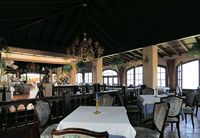 De stad Los Realejos in Tenerife. Zaal van het klooster, restaurante Mirador, El Monasterio. Klikken om het beeld te vergroten.