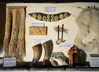Het Etnografisch Museum Tanit in San Bartolome in Lanzarote. Borden Guanche, Tanit Museum. Klikken om het beeld te vergroten.