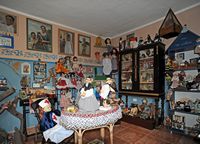 Het Etnografisch Museum Tanit in San Bartolome in Lanzarote. Verzameling van poppen. Klikken om het beeld te vergroten.