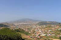 La ville de San Cristóbal de la Laguna à Ténériffe. Vue du Mirador de Jardina. Cliquer pour agrandir l'image.