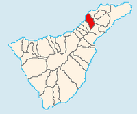 De stad Tacoronte in Tenerife. Ligging van de gemeente (auteur Jerbez). Klikken om het beeld te vergroten.