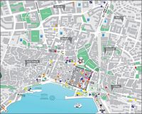 La vieille ville de Split en Croatie. Plan de la vieille ville de Split (auteur Office Tourisme Split). Cliquer pour agrandir l'image.
