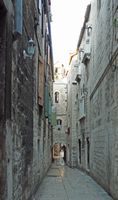 La vieille ville de Split en Croatie. Une rue de la vieille ville de Split (auteur Jonathan Freeman). Cliquer pour agrandir l'image dans Flickr (nouvel onglet).