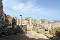 Le Quartier du Théâtre de Délos en Grèce. Maison aux environs de la Maison au Trident. Cliquer pour agrandir l'image dans Adobe Stock (nouvel onglet).