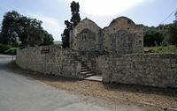 La ville de Vryssès en Crète. L'église Saint-Jean le Théologien à Stylos. Cliquer pour agrandir l'image dans Adobe Stock (nouvel onglet).