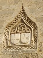 Chevaliers de Rhodes. Armoiries de Pierre d'Aubusson. Cliquer pour agrandir l'image.