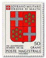 Chevaliers de Rhodes. Timbre, armes de jean fernandez de heredia. Cliquer pour agrandir l'image.