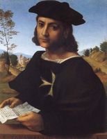 Chevaliers de Rhodes. Franciabigio, portrait d'un chevalier de Rhodes. Cliquer pour agrandir l'image.