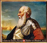 Chevaliers de Rhodes. Portrait de Jean Bonpart de Lastic par Alexandre Genêt. Cliquer pour agrandir l'image.
