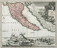 Carte de l'île (Christoph Weigel, Nuremberg, 1720). Cliquer pour agrandir l'image.