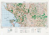 Connaissance de l’île de Corfou. Carte de l'île (US Army en 1948). Cliquer pour agrandir l'image.